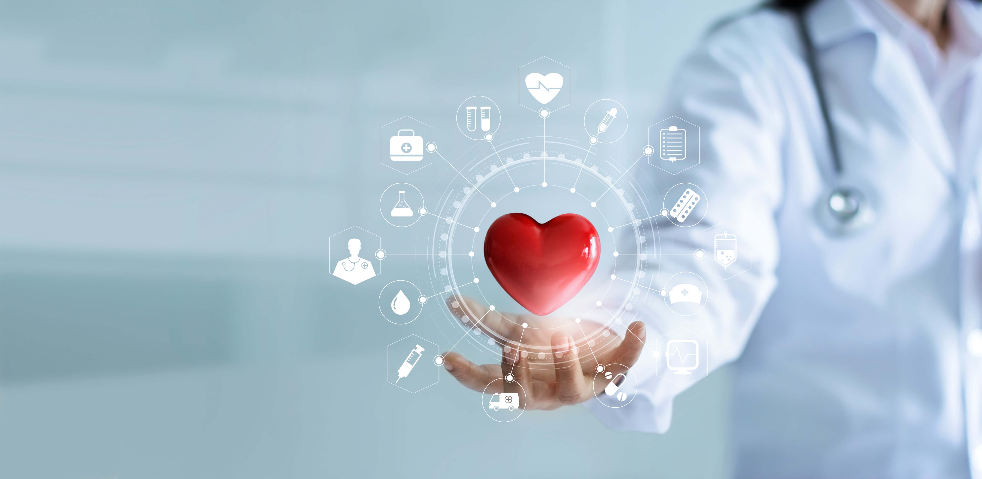 man holding heart illustration